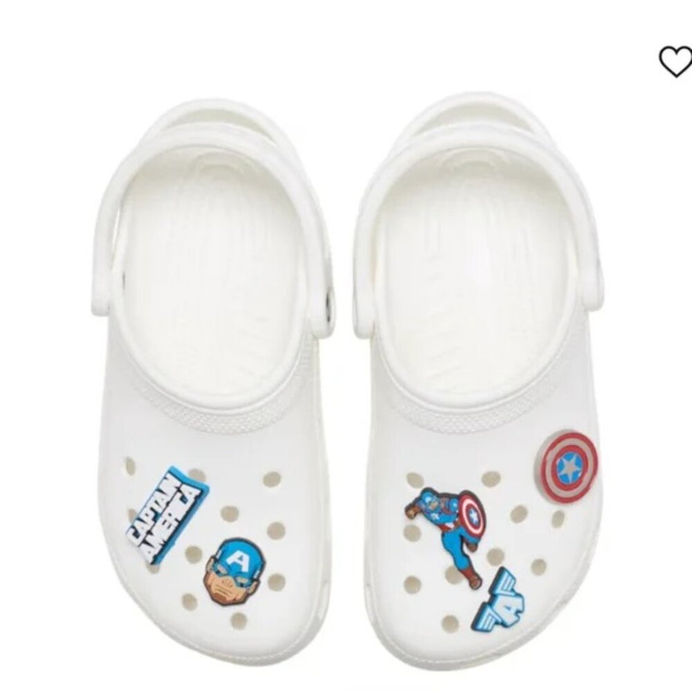 Marvel Captain America Crocs Jibbitz 5 Pack Shoe Charms Superhero NWT - Picture 3 of 4